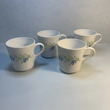 Set of 4  Vintage   Corning My Garden  Coffee Tea 3-1/2" Mugs Cups