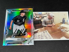 Wes Kath Chicago White Sox Auto Signed 2021 Bowman 1st Chrome Refractor