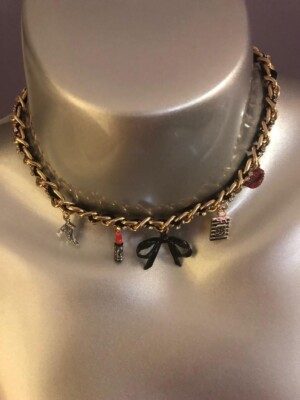 Betsey Johnson Charm Necklace NWT's Black/Gold C-U-T-E ! ! !
