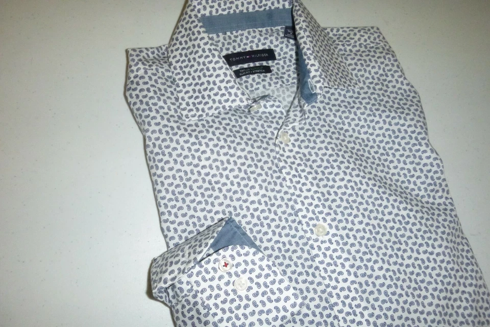Tommy Hilfiger 男式 THFLEX 弹力修身棉质正装衬衫 -14.5-32/33  — 第 4/4 张图片