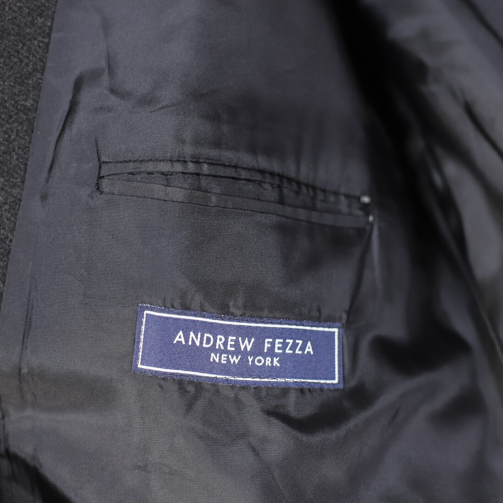 Andrew Fezza Coat Mens 42R Overcoat Cashmere Wool… - image 6