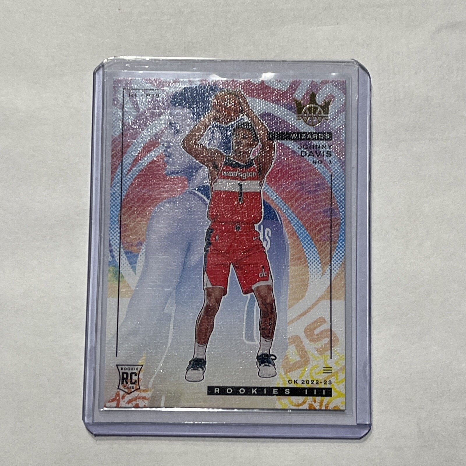 2022-23 Panini Court Kings Johnny Davis Rookies Level 3 III RC SP #161 Wizards