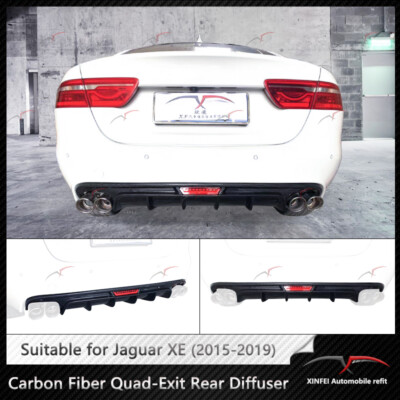 Carbon Fiber Rear Diffuser Bumper Spoiler Lip Cover suitable for Jaguar XE