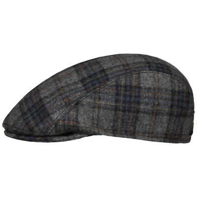 MAYSER Lennart Shetland Check Flatcap Schirmmütze Schiebermütze Wollcap