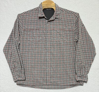 Wrangler Button Up Plaid Vented Shirt Mens 2XL Hunting Fishing Roll Tab Nylon