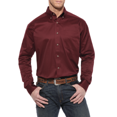 Men's Casual Series Burgundy Fitted 