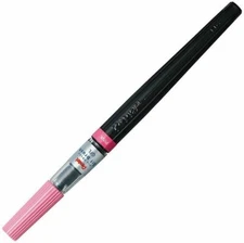 NEW Pentel Arts Color Brush Pen PINK Ink, GFL-109, Nylon Calligraphy Refillable