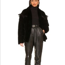 Nwt Tularosa Juliet Velvet Puffer Coat In Black Size Medium