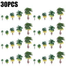 30Pcs Coconut Palm Tree Layout Model Train Palm Trees Tropical Forest Landscape