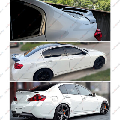 For 09-13 Infiniti G37 Sedan R Style Gloss Black Highkick Duckbill