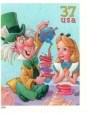 Alice in Wonderland Single US Stamp Art of Disney Celebration Scott 3913 MNH 37c