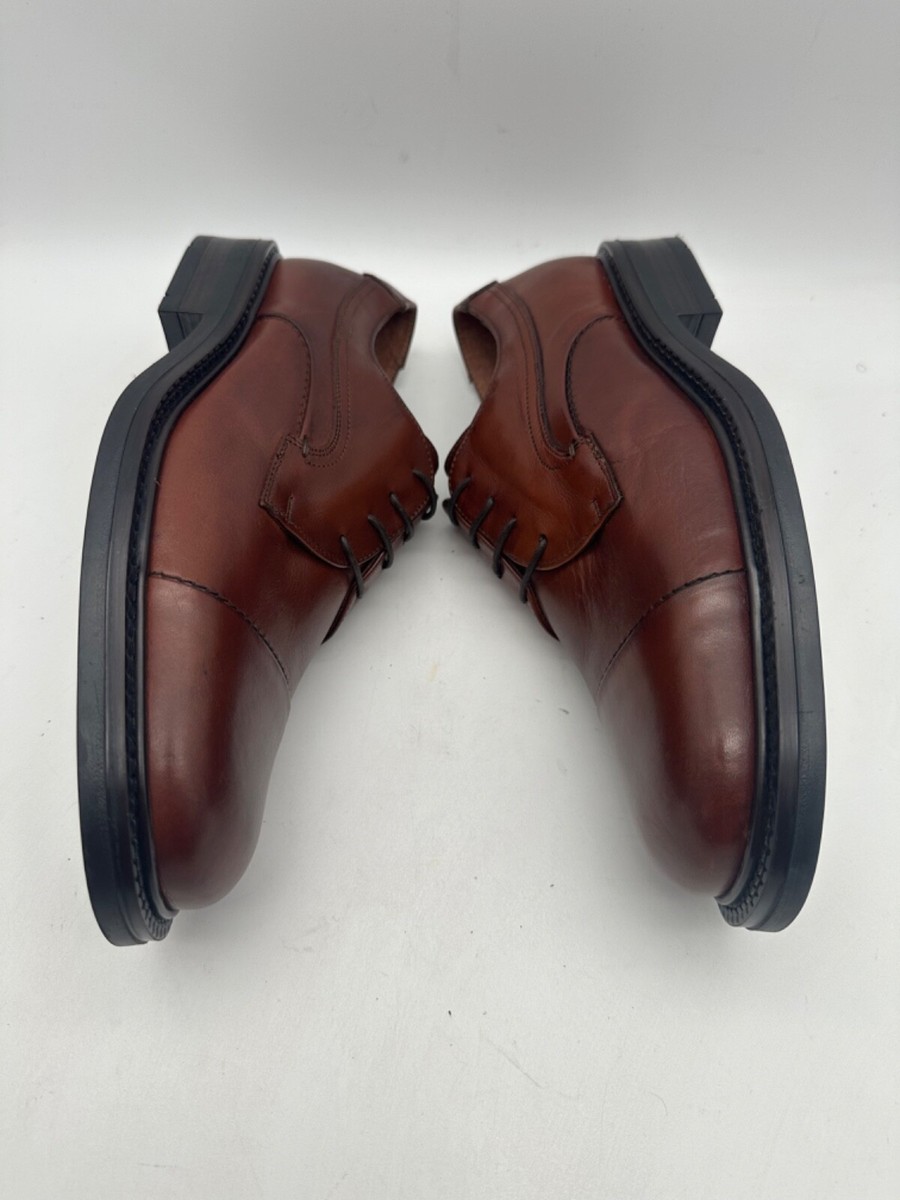 BRAND NEW Bostonian 29069 Brown Leather Cap Toe Oxfords Made in Italy Size 9.5 Bostonian Brown Leather Cap Toe Oxfords Men main image 3