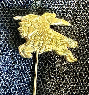 Burberry Vintage Lapel Pin/Tie Pin Gold Tone Iconic Burberry Logo
