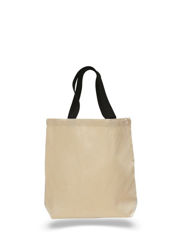 Qtees of California Promo Tote Bag Coloured Handle W/ Gusset 12oz (Nylon Handle) - Picture 5 of 5