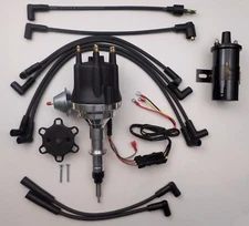 Small Cap CHEVY INLINE 6 Cyl 230 250 292 HEI Distributor + BLACK COIL + Wires