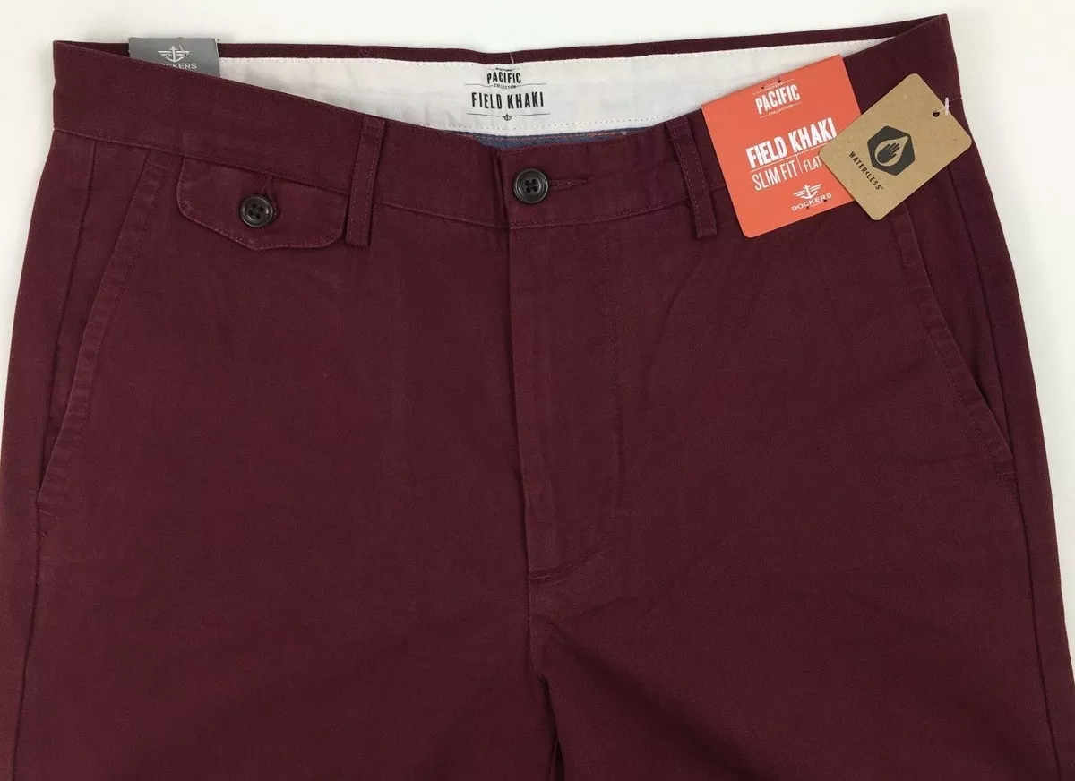 DOCKERS GENUINE LEVI S D1 SLIM FIT FLAT FRONT PACIFIC FIELD KHAKI CHINOS PANTS