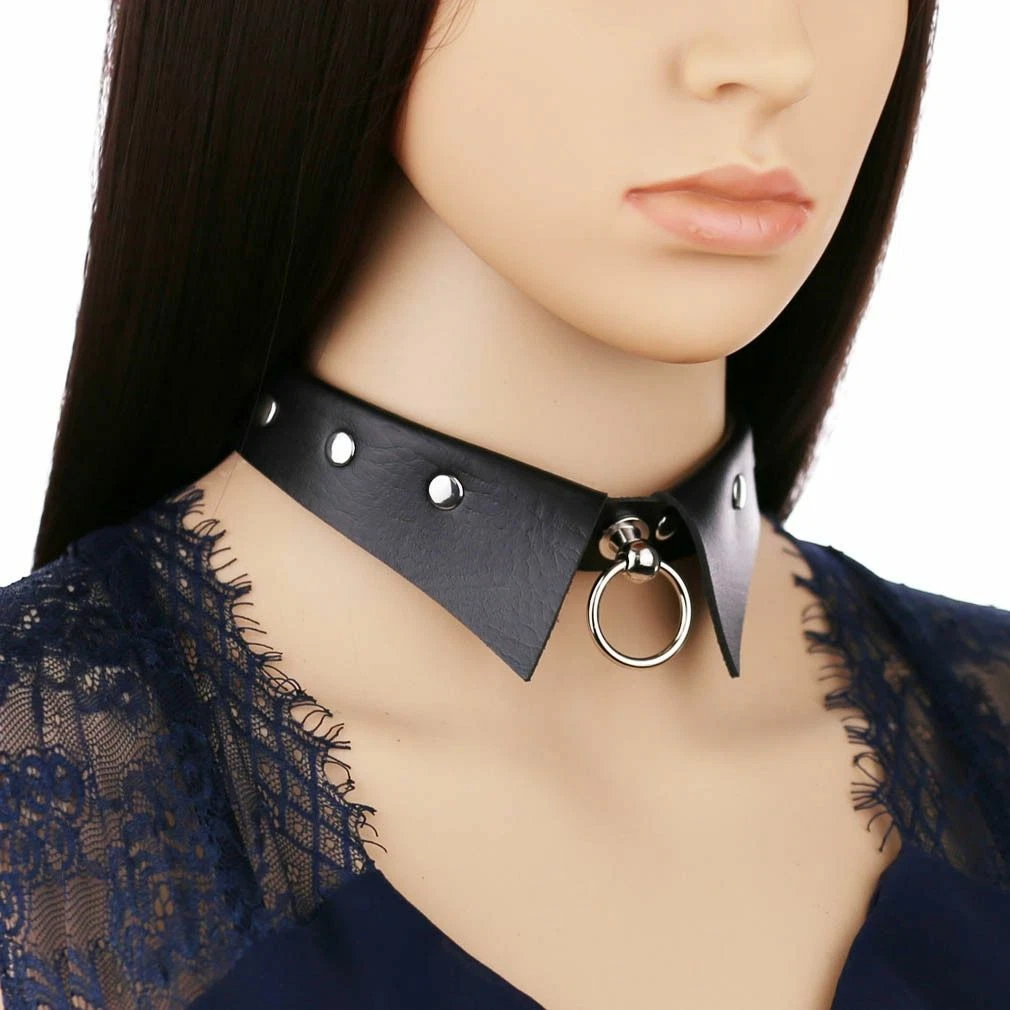 Rock Sexy Gothic Emo Collar Necklace Women Men Chokers Leather Necklaces  Jewelry