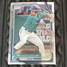 2024 Bowman Base Chrome Prospect #BCP-112 Cole Young  - Seattle Mariners
