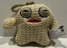 Fuggler ~ Mr. Needles - White/Beige ~ Keychain Plush Funny Ugly Monster