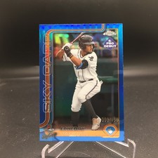 Echedry Vargas 2025 Topps Pro Debut Chrome Blue Refractor PDC-155 #/150 Brewers