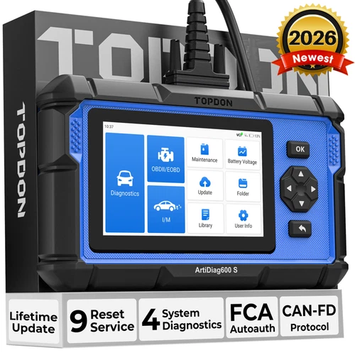 TOPDON ArtiDiag600S OBD2 Scanner Engine ABS SRS SAS AT TPMS EPB Diagnostic Tool - product listing photo