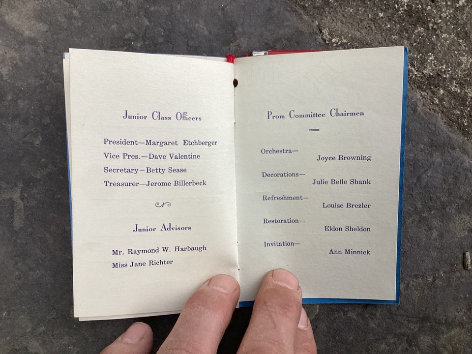 Original Vintage 1943 WW2 Waynesboro PA Junior Senior High School Prom ...