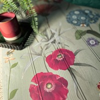 Belgravia DéCor Botaniker-Blumen Tapete Holz-Optik GrüN Waschbar 4773
