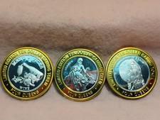 4 QUEENS HOTEL CASINO ~ $10 LIMITED EDITION GAMING TOKEN LOT ~ BU ~ 3 PCS.