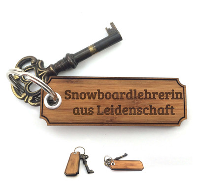 Schlüssel Anhänger Snowboardlehrerin - Geschenk für tasche Taschenanhänger