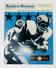 1969 Raiders @ Broncos Football Program October 12 1969 John Madden AFL NFL!
