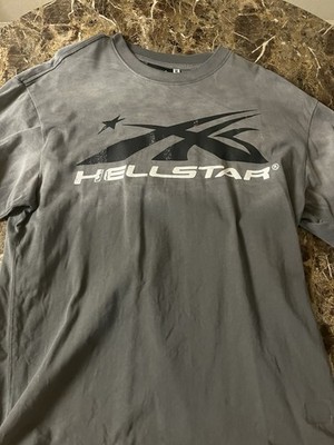 Hellstar Black and Grey T-Shirt Size Large (NFC)