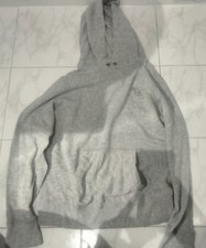 Abercrombie  Fitch Hoodie Medium Gray Muscle Fit Moose Logo Pullover M READ