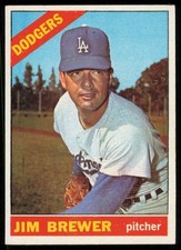1966 TOPPS JIM BREWER LOS ANGELES DODGERS #158 EXMT-NM
