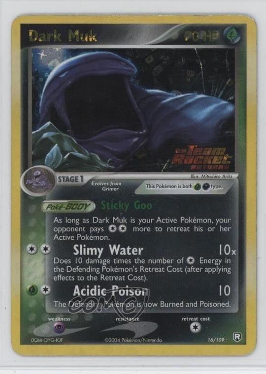 Dark Muk Reverse Foil Pokémon EX Team Rocket Returns #16 2004