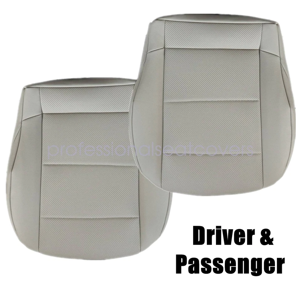 For 2005 2006 2007 Mercedes Benz C230 Front Bottom Perf Leather Seat Cover Gray - Image 3 of 4