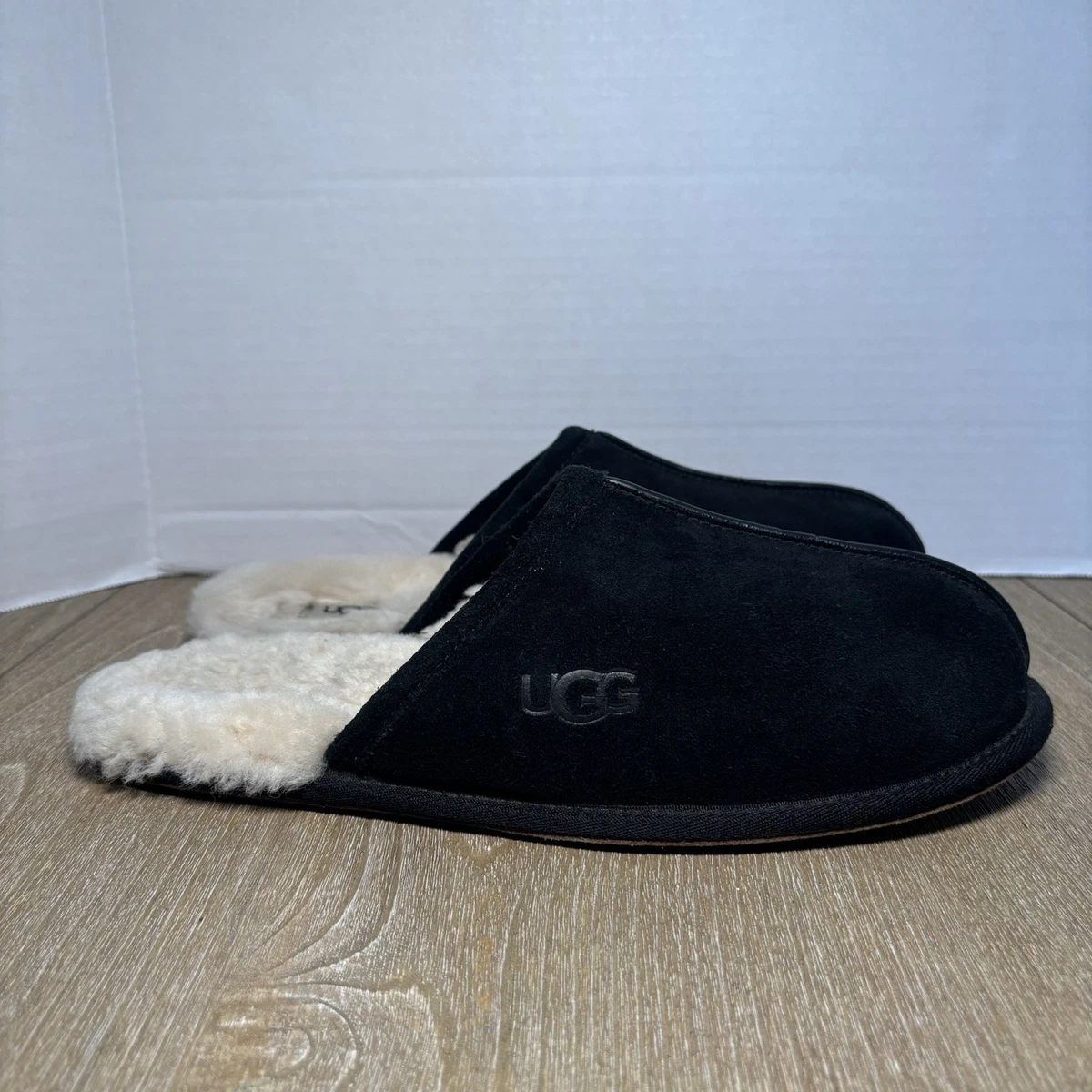 UGG Black Slippers Suede Slip On
Wool Lined , size 11 men Amazon.com | UGG Men main image 3
