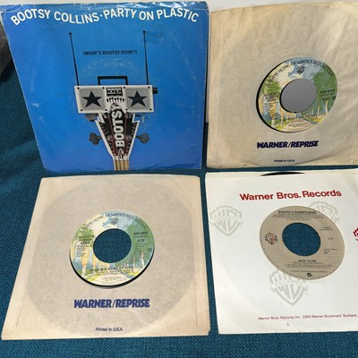 4x Bootsy Collins 45:Party On Plastic,Pinocchio Theory,Body Slam,Another Of View