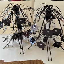 Pair Of 2 Graduation Cap Table Top Decorations Excellent Condition