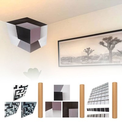 3D Wall Art Optical Illusion Corner Wall Decal,Stick Art That Reshapes RealityOY