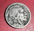1920S US Buffalo Nickel! "San Francisco" Mint! Good Details! Old US Coin!