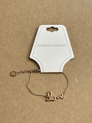 Sterling Forever 925 Sterling Silber ''Love'' Schrift Armband Nordstrom Rack Neu mit Etikett