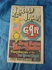 19thc PACKARD ORGAN Advertising TRADE CARD w 100 GREATEST BATTLES of CIVIL WAR