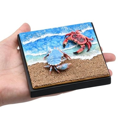 Fremego Miniature Display Diorama Base,Realistic Beach Terrain Stand Pre-Asse...