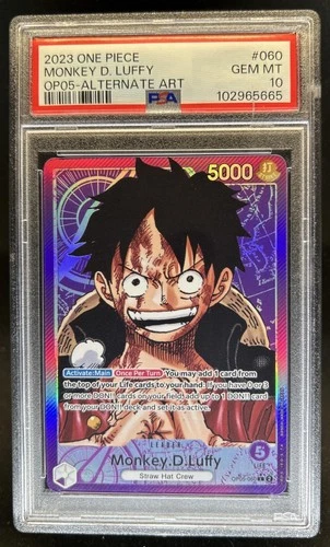 2023 One Piece Monkey D. Luffy OP05 Alternate Art #OP05-060 PSA 10 Gem Mint