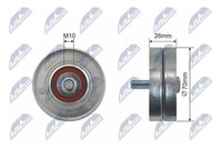 NTY Umlenk-/FüHrungsrolle Keilrippenriemen RNK-CH-020 Metall FüR Jeep Cherokee 4