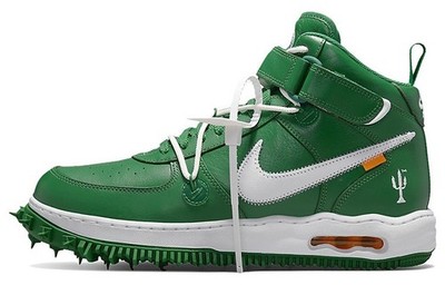 Nike X Off White Air Force 1 Mid Sp Leather Pine Green DR0500-300