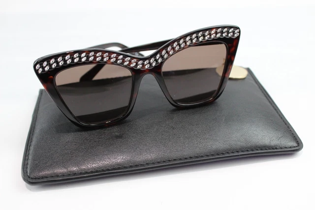 27 Stella McCartney Diamante Crystal Cat Eye Tortoise Sunglasses SC0167S 002