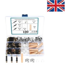 Secure 100-Piece Furniture Assembly Connectors - Cam Lock and Dowel Nuts