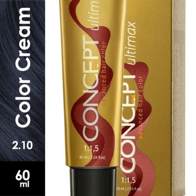 KP Makarizo Concept Ultimax Hair Color 2.10 Blue Black Permanent Dye 60gr