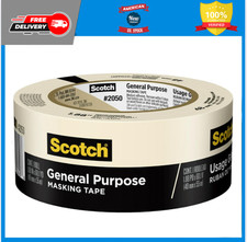Scotch Beige Masking Tape 1.88 x 60.1yd 5-Day Stick  Residue-Free Removal